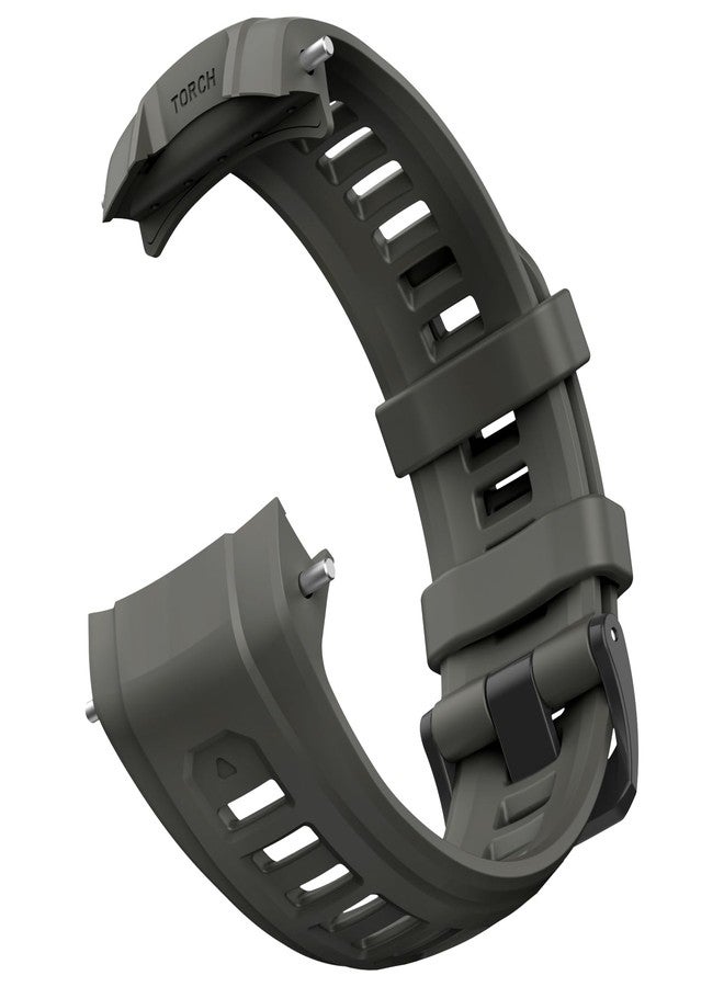 OVERSTEP Watch Band Compatible with Garmin Instinct 3 Solar/Amoled 45mm 22mm Silicone Replacement Strap for Instinct 3 Smartwatches, Graphite Gray - Image 2
