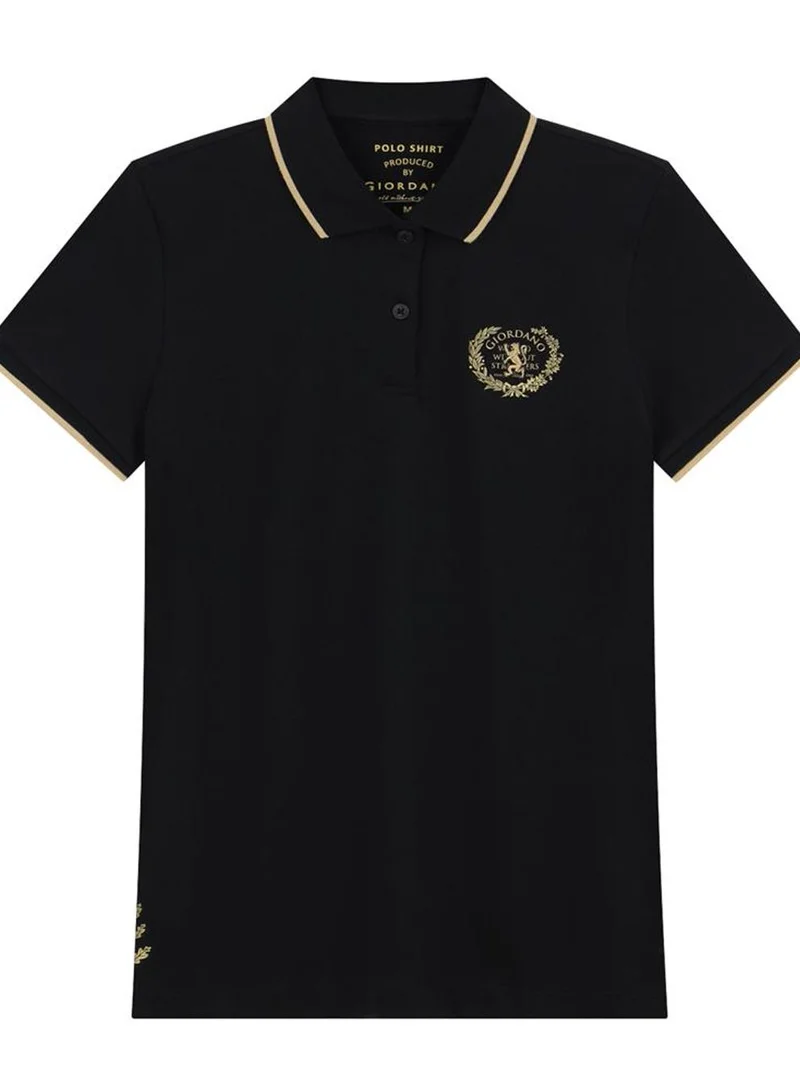 جيوردانو بولو قطن لايكرا مطرز بقصة ضيقة للنساء