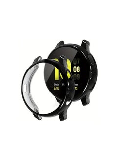 compatible with Samsung Galaxy Watch Active 2 44mm Screen Protector Case, Plated Soft TPU Case Full Coverage Screen Protective Cover Bumper Shell for Galaxy Active 2 44mm Smart Watch (Black)