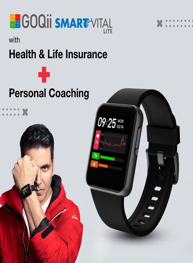 GOQii Insure+ 5 lakhs Health Insurance with Smart Vital Lite (Black) and 3 Months Personal Coaching - Image 3