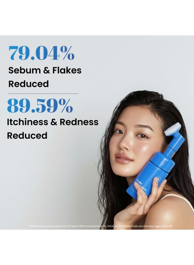 Seapuri تونك الفقاعات | مقشر فروة الرأس بدون شطف للرؤوس الدهنية، المتعرقة، أو الحاكة | يزيل التراكمات والعرق بدون بقايا | راحة تبريد مع المنثول وحمض الساليسيليك | ديتوكس العناية بالشعر الكوري - Image 4