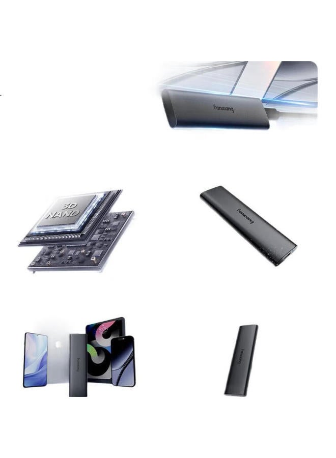 Fanxiang 2tb Portable Solid State Drive , Type-c Usb 3.2 High-speed Reading 1000mb/s, Direct Phone Connection, Laptop External Hard Drive, Ps1008 - Image 3
