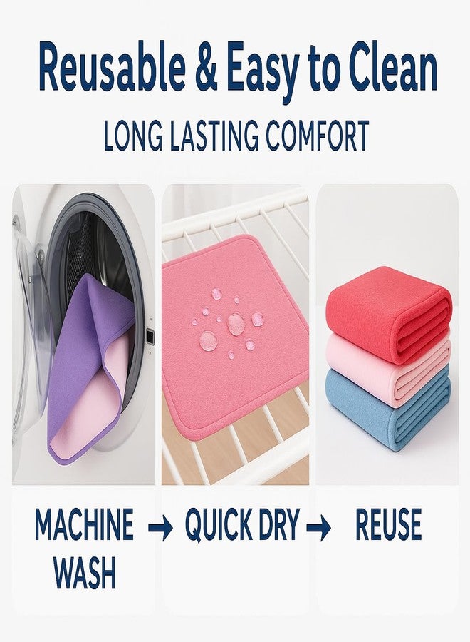 AWEJOY Waterproof Baby Dry Sheet (50×70 cm) | Cotton Quick Dry Bed Protector for Baby | Soft, Reusable, Washable & Absorbent Sheet for Newborns Infant & Toddlers (Pink+Red+Purple+Sky Blue, Small) - Image 5