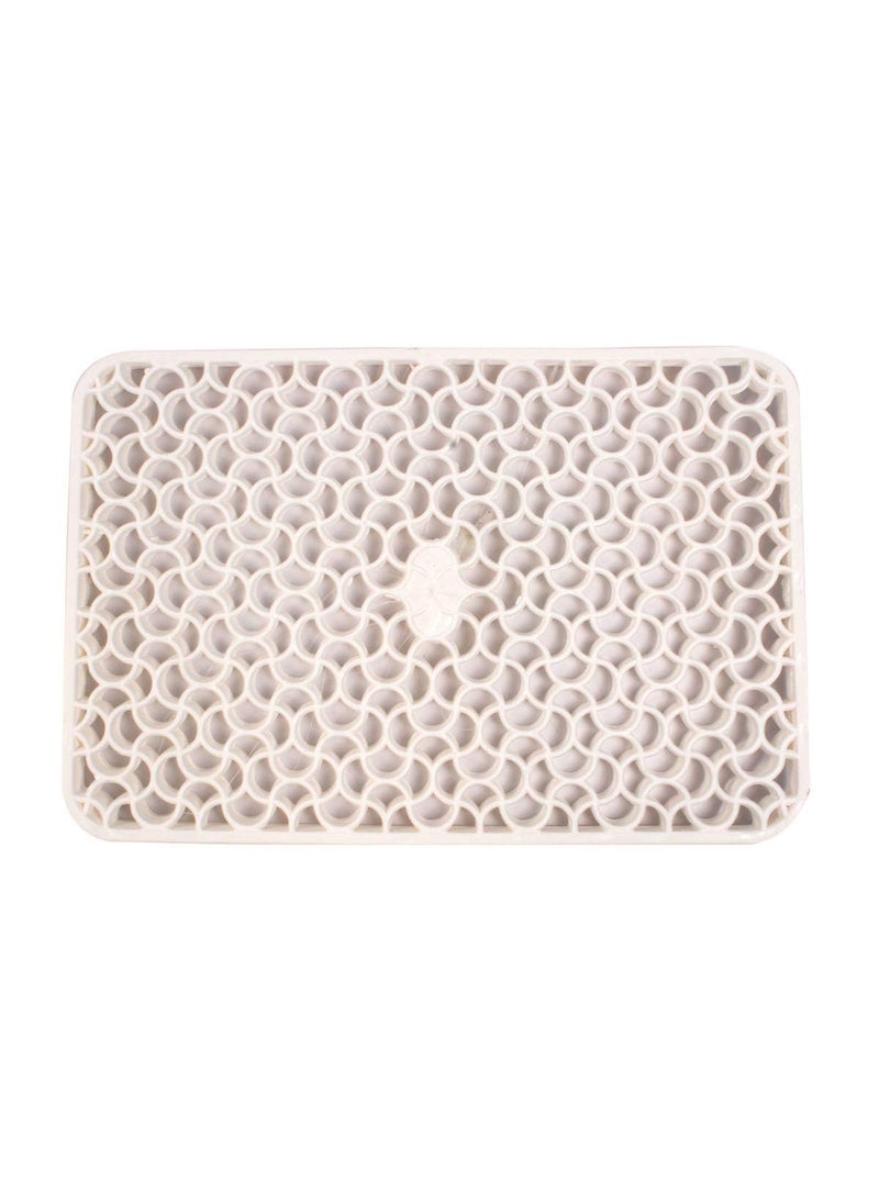 craft city - CRAFT CITY PVC Drawer and Fridge Jali Mats/Drawer Mats Jali/Placemats (Set of 6 Pieces) Waterproof, Plastic (White) - Image 1