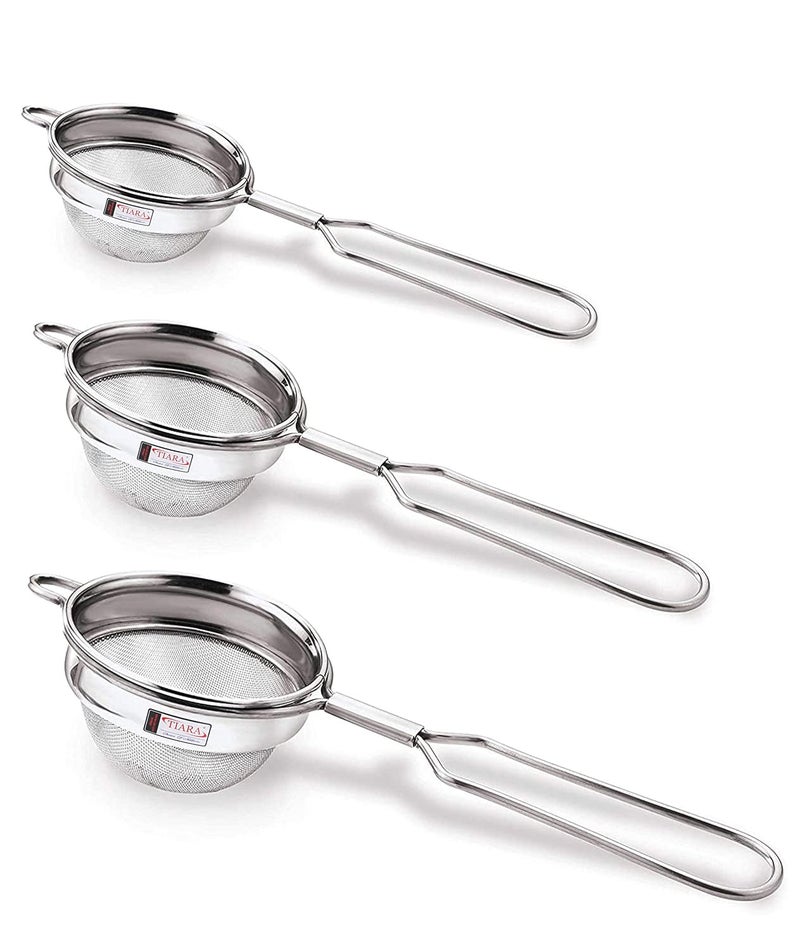 Tiara TIARA - 3PC Max Tea Coffee Stainless Steel Strainer (304 Steel Food Grade)  - Image 1