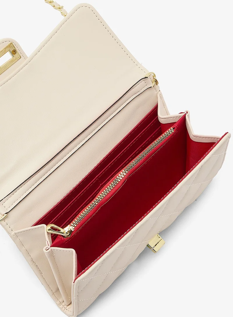 Ella  White Quilted With Gold Accent And Chain for Women | Best Price UAE