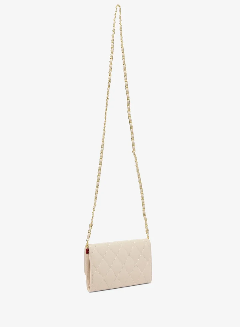Ella  White Quilted With Gold Accent And Chain for Women | Best Price UAE