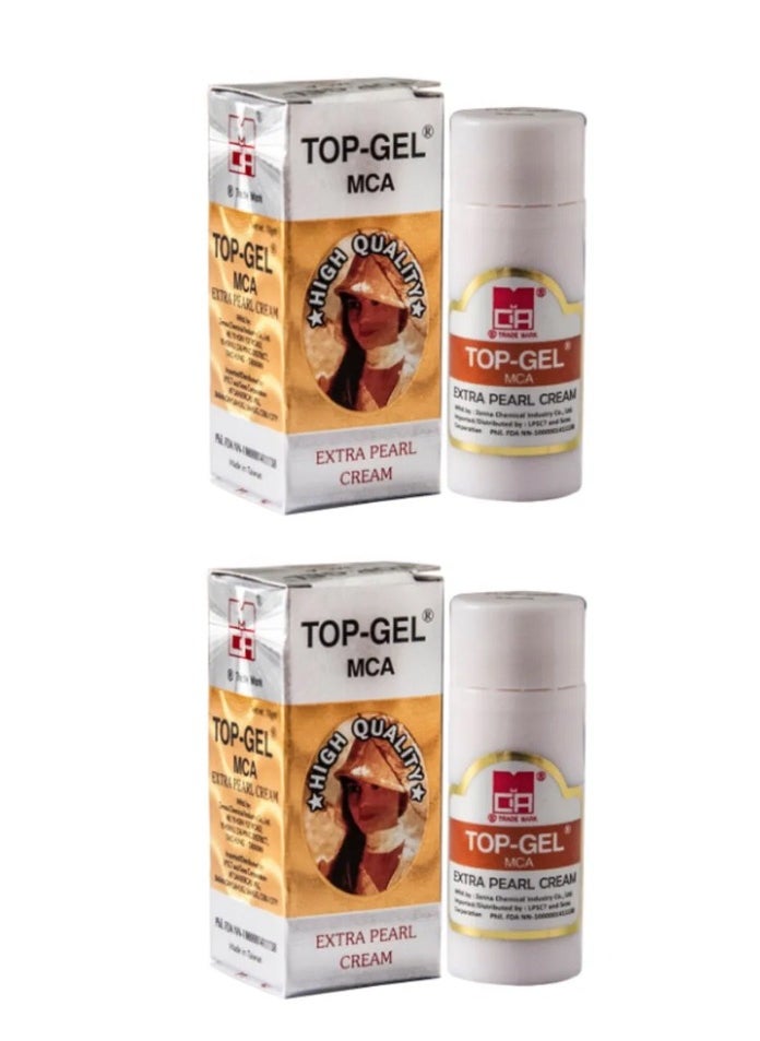 top gel Two Pieces Of Top Gel Extra Pearl Cream  - Image 1