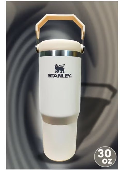 Stanley 30oz Tumbler – Stainless Steel Travel Mug with Straw | BPA-Free, Eco-Friendly & Dishwasher Safe | Leakproof FlowState™ Lid | Double Wall Insulated to Keep Drinks Hot for 16 Hours and Cold for 24 Hours | Slim Base Fits Car Cup Holders | Durable Ergonomic Handle for Travel, Work, or Outdoor Use