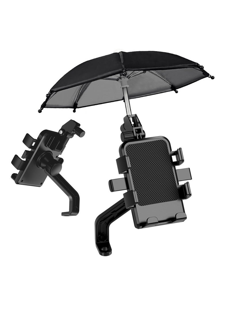 KUYING Wholesale of new electric vehicle mobile phone holders, aluminum alloy motorcycle bicycle mobile phone holders, takeaway holders with umbrellas  - Image 1