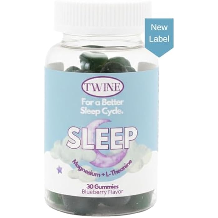 TWINE Sleep Gummies with Melatonin, L-Theanine, Magnesium Citrate, Passionflower, Chamomile and Lemon Balm 30pcs-Blueberry Flavor - Image 3