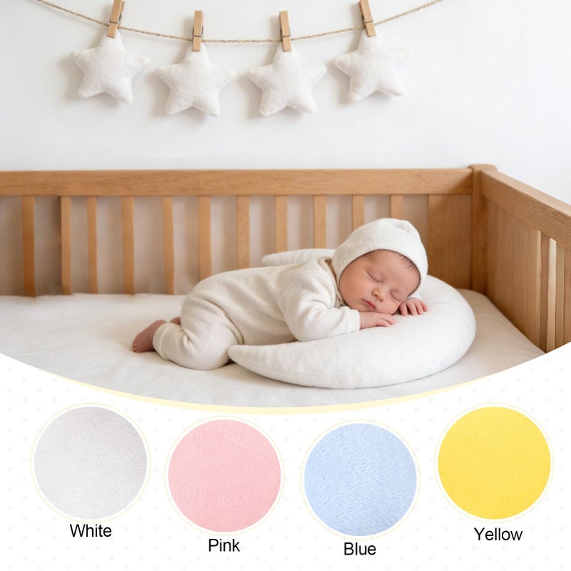 MehelloFeather Newborn Photography Props 5Pcs Baby Moon Star Pillow Set Newborn Photography Posing Pillows Adjustable Photography Props, White - Image 4