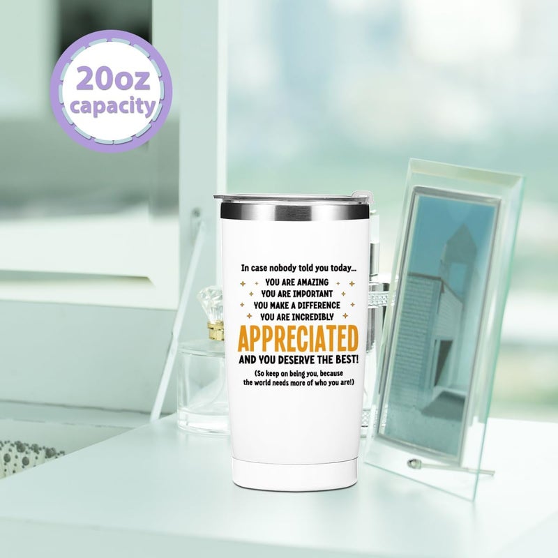 CQM Employee Appreciation Gifts Tumbler Inspirational Gifts Water Bottle Double Wall Travel Coffee Mug Encouragement Stainless Steel Vacuum Insulated Thermal Cup for Women Colleague Birthday Christmas - Image 4