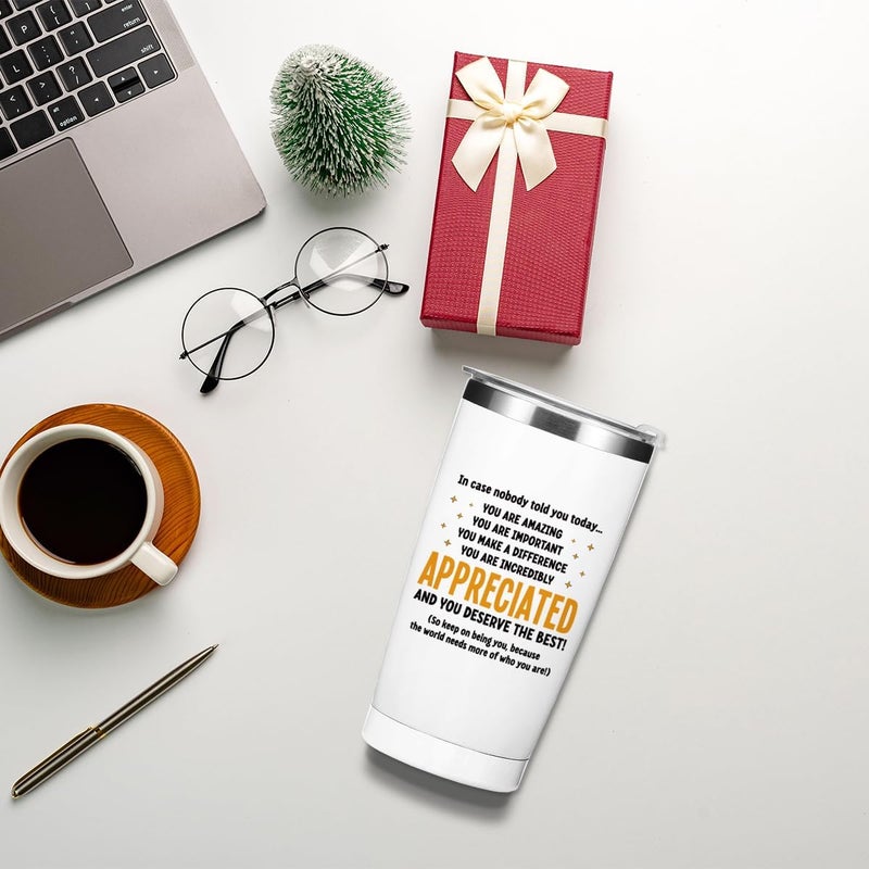 CQM Employee Appreciation Gifts Tumbler Inspirational Gifts Water Bottle Double Wall Travel Coffee Mug Encouragement Stainless Steel Vacuum Insulated Thermal Cup for Women Colleague Birthday Christmas - Image 2