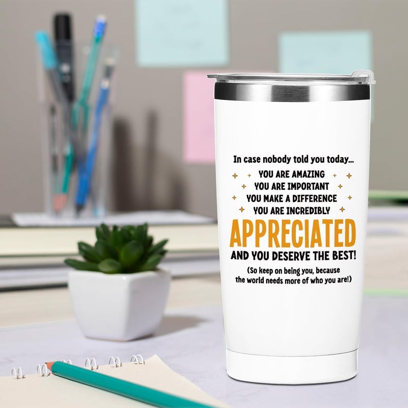 CQM Employee Appreciation Gifts Tumbler Inspirational Gifts Water Bottle Double Wall Travel Coffee Mug Encouragement Stainless Steel Vacuum Insulated Thermal Cup for Women Colleague Birthday Christmas - Image 5
