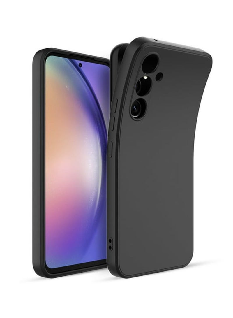 Samsung Galaxy A54 5G Case Cover Soft Silicone Slim fit TPU Case Light weight Back Cover Matte Finish Shockproof Protective Cover Anti fingerprint Case Designed For Samsung Galaxy A54 5G Black - Image 1