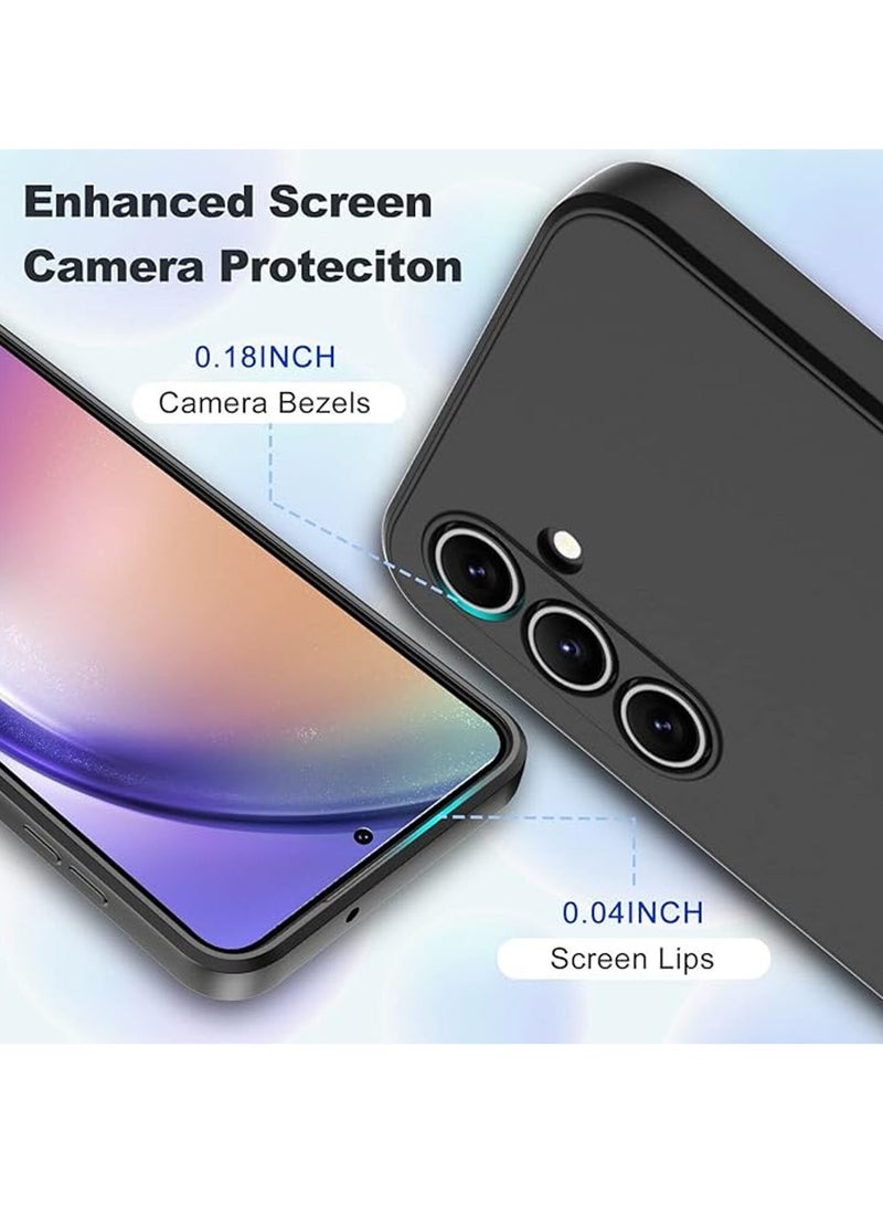 Samsung Galaxy A54 5G Case Cover Soft Silicone Slim fit TPU Case Light weight Back Cover Matte Finish Shockproof Protective Cover Anti fingerprint Case Designed For Samsung Galaxy A54 5G Black - Image 3