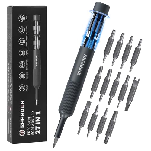 Sharden 27-in-1 Precision Screwdriver Set Multi Bit Small Screwdriver Magnetic Mini Screwdriver Set Pen Style Manual Repair Tool Kit for Eyeglass, Watch, Computer, Jewelers, Laptop, Electronics, Phone - Image 1
