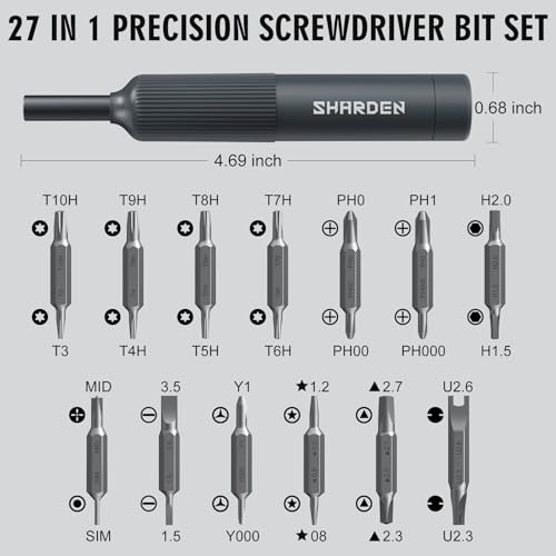 Sharden 27-in-1 Precision Screwdriver Set Multi Bit Small Screwdriver Magnetic Mini Screwdriver Set Pen Style Manual Repair Tool Kit for Eyeglass, Watch, Computer, Jewelers, Laptop, Electronics, Phone - Image 4