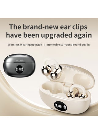 EX332 Wireless Bluetooth 5.4 In-Ear Headphones with Power Display, 12mm Titanium Driver, Touch Control, Long Playtime, Comfortable Ear-Clip Design-Black - view 4