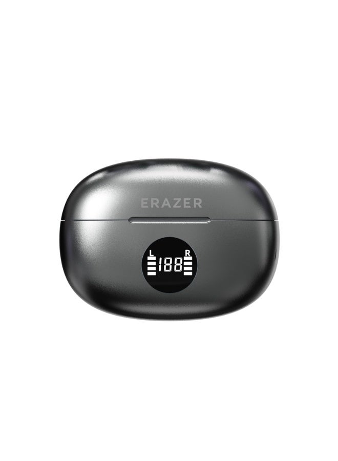 Erazer EX332 Wireless Bluetooth 5.4 In-Ear Headphones with Power Display, 12mm Titanium Driver, Touch Control, Long Playtime, Comfortable Ear-Clip Design-Black - Image 3
