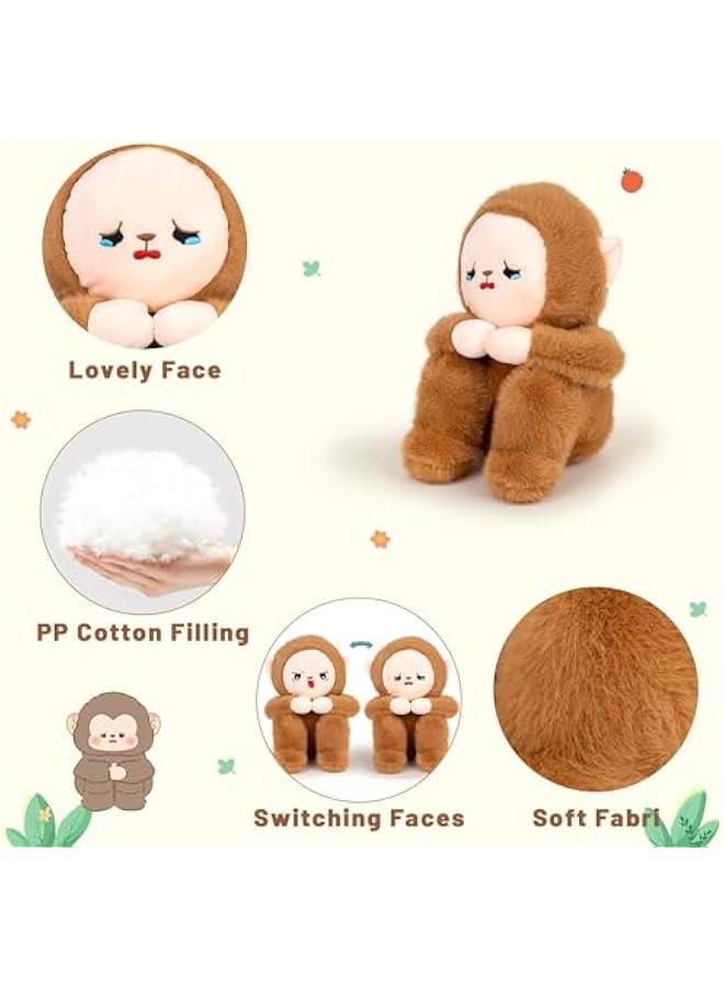 Monkey Stuffed Animal Cute Monkey Plush Soft Monkey Plushie with Face-Changing Monkey Toy Gift for Kids(10.5Inch) - Image 5