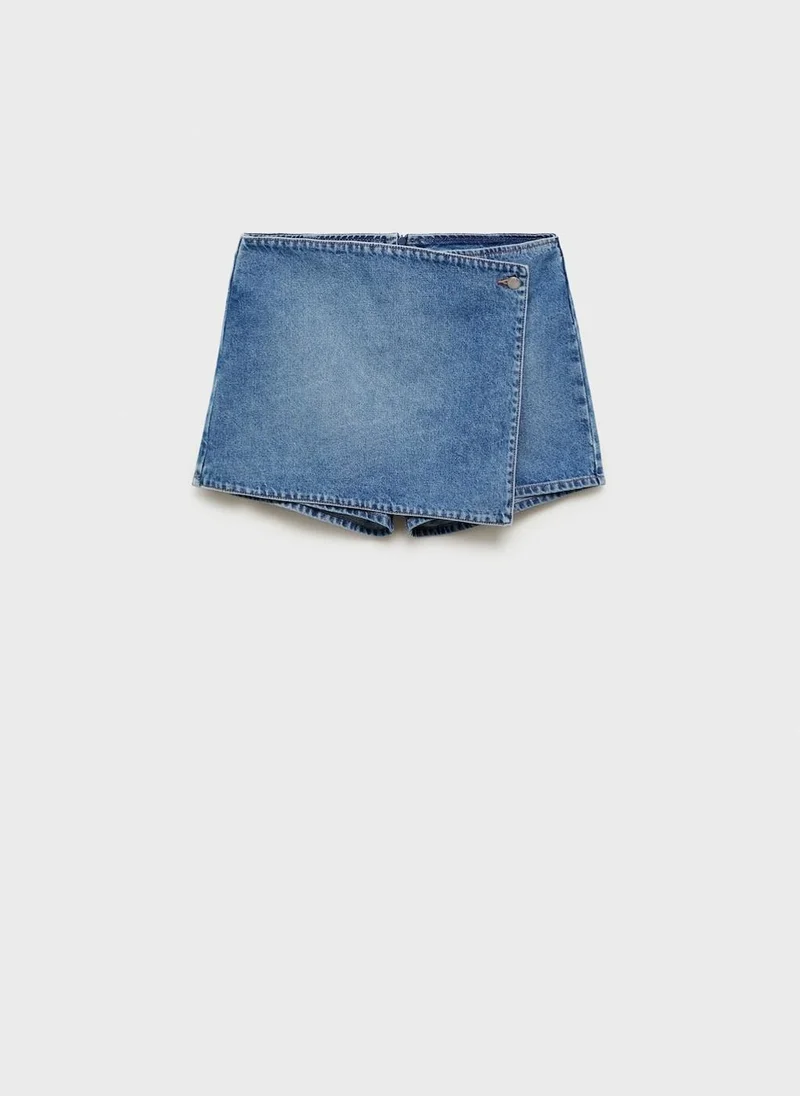 MANGO Denim Skort