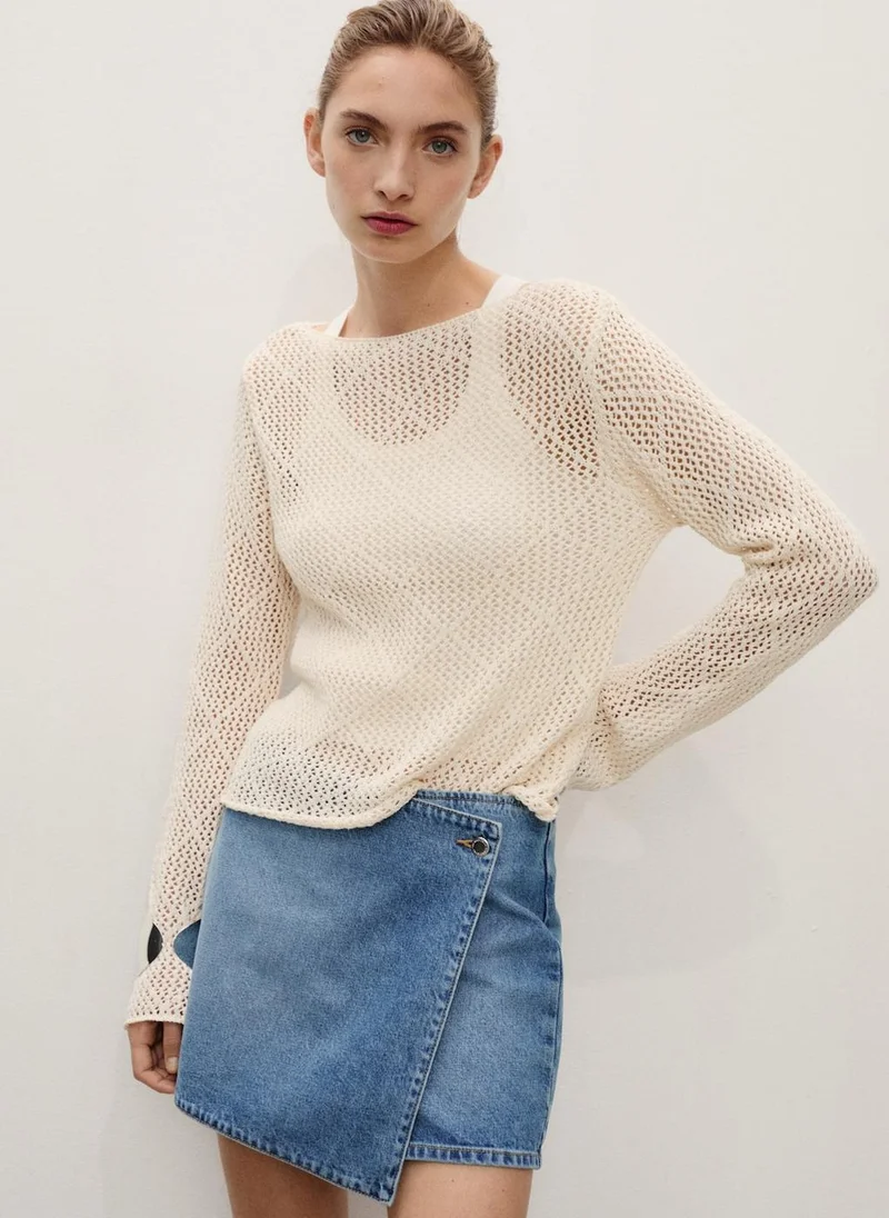MANGO Denim Skort