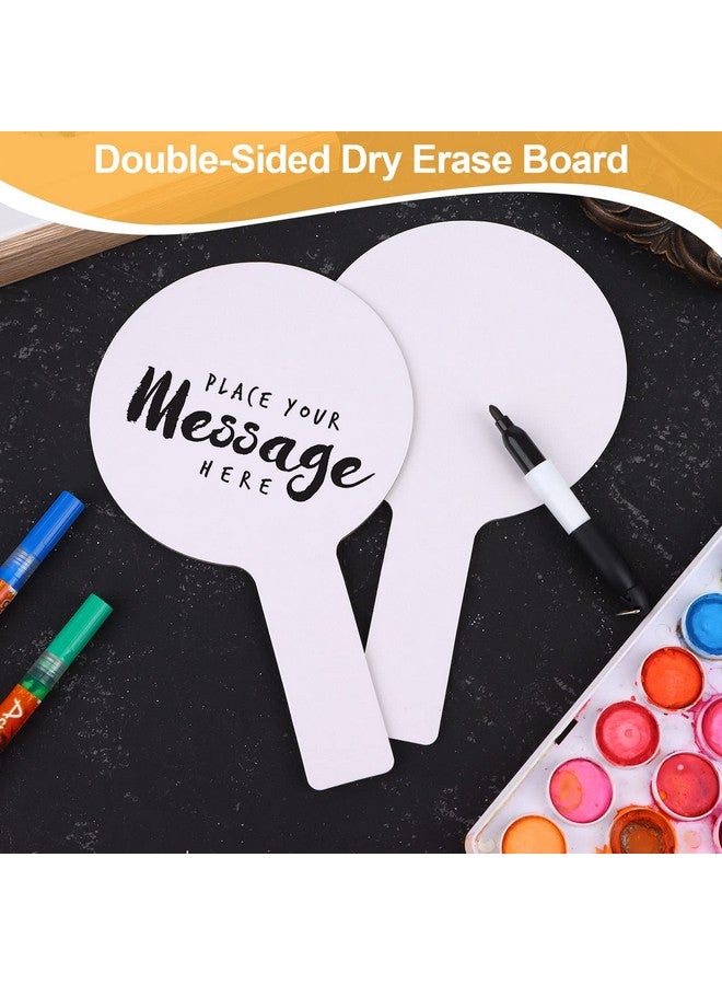 Yiphates 80 Pieces Dry Erase Answer Paddles Handheld Double Sided Paddles Mini White Boards Small White Board Dry Erase Signs Auction Paddles For Students Classroom Voting Games - Image 4