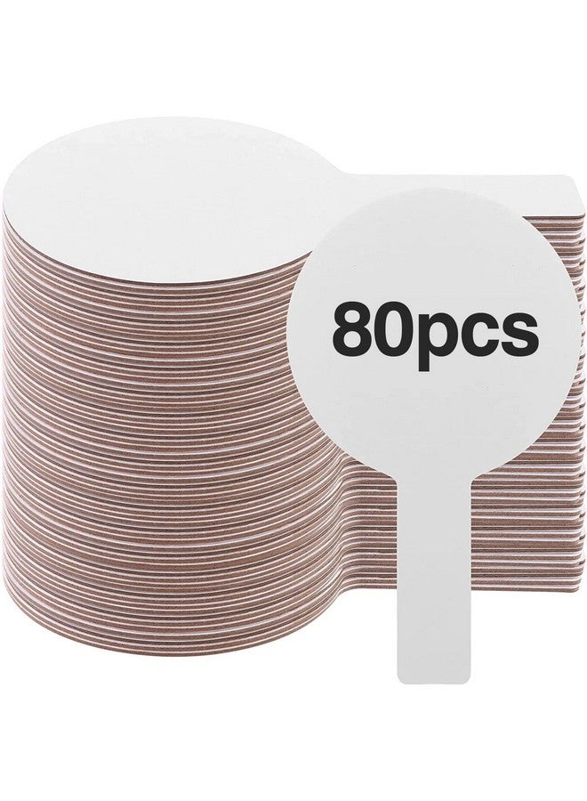 Yiphates 80 Pieces Dry Erase Answer Paddles Handheld Double Sided Paddles Mini White Boards Small White Board Dry Erase Signs Auction Paddles For Students Classroom Voting Games - Image 1