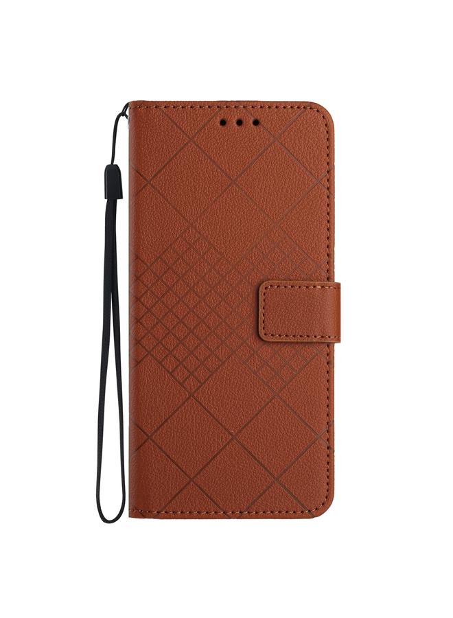 S-TOP Case For iPhone 15 Rhombic Grid Texture Leather Phone Case - Image 2