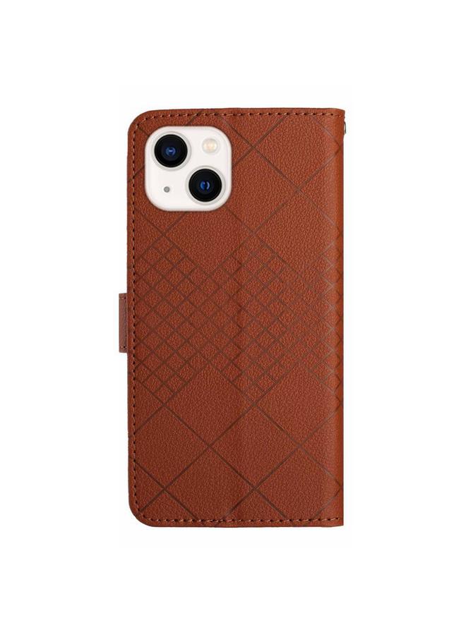 S-TOP Case For iPhone 15 Rhombic Grid Texture Leather Phone Case - Image 3