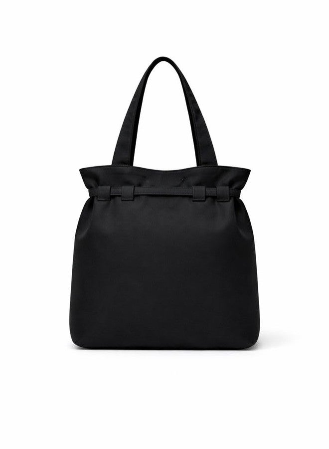 HaveGlam Embroidered Canvas Tote Bag for Women | Floral Design Cotton Shoulder Bag | Reusable Shopping & Office Handbag Multi-Purpose Bags, Black - Image 2