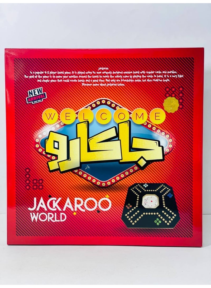 JAKAROO Jackaroo Tablet Game - Wooden Board - Uplifting, Competitive and Fun Game for 2-4 Players Plugger Playing Cards for All Games - Image 1