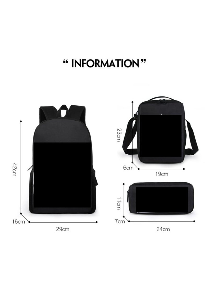 Spider Man backpack three piece set, student cartoon backpack, boys backpack, Superman Spider Man Batman - Image 2