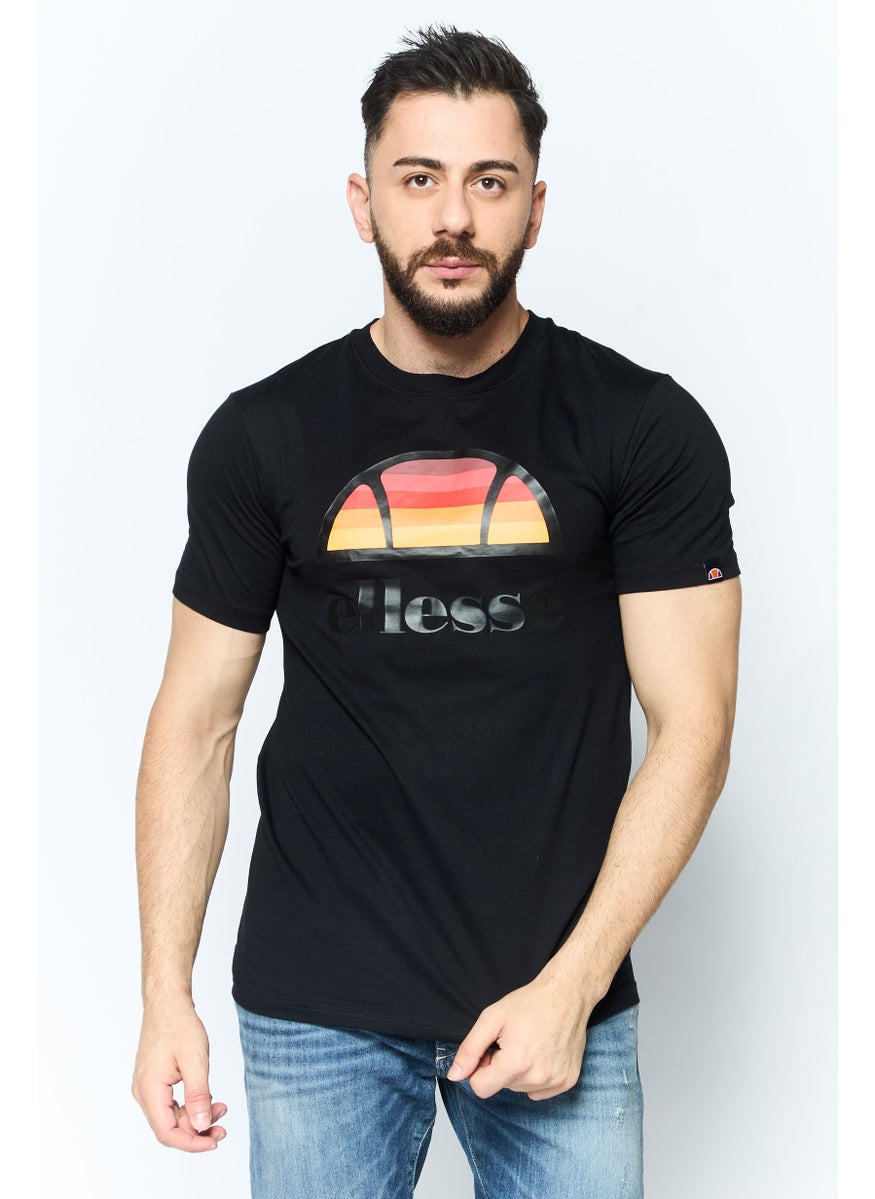 Ellesse Men Sportswear Fit Short Sleeve Outdoor T-Shirt, Black Combo  - Image 1