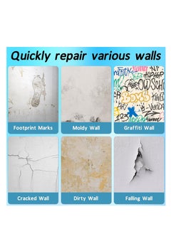 SYOSI Small Paint Roller Brush Latex Paint White Wall Repair Paste Roller Paint Tools Wall Putty for Filling Holes Wall Patching Drywall Repair Kit for Walls House Painting DIY Graffiti Remover (White)  - Image 5