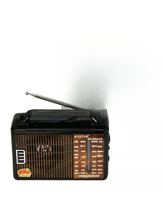 جهاز راديو كلاسيكي محمول بنظام استقبال متطور لموجات AM/FM/SW مع مكبر صوت نقي وتصميم أنيق للمنزل والرحلات (B) - Image 2
