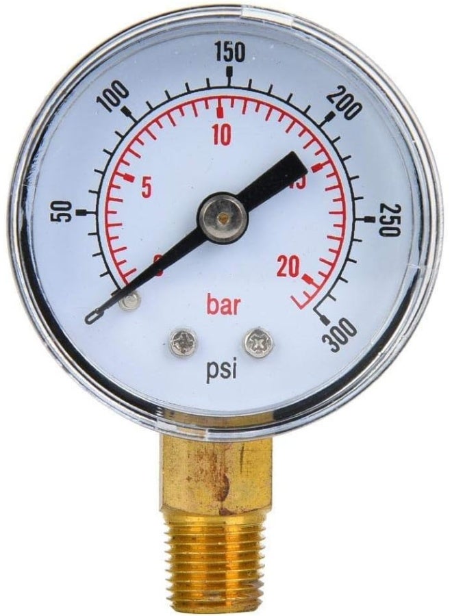 Royal Apex Heavy Duty Pressure Gauge 2.1/2 Inch For Water Air Oil 20 Bar 300Psi - Image 1
