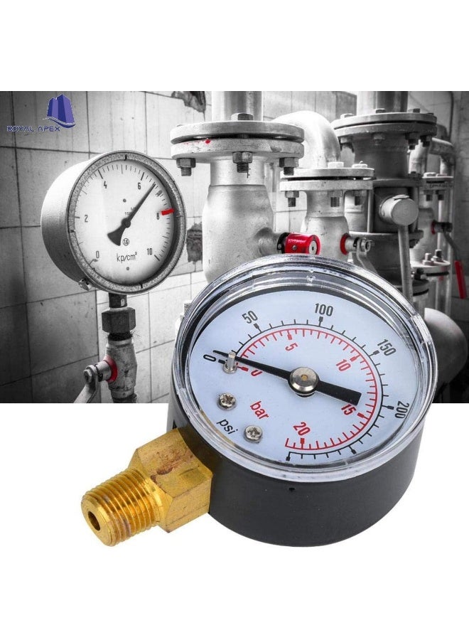 Royal Apex Heavy Duty Pressure Gauge 2.1/2 Inch For Water Air Oil 20 Bar 300Psi - Image 3
