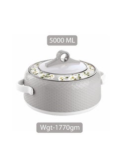 NAYASA Coral Hotpot Stainless Steel Insulated Casserole Food Container with Comfortable Handles Grey 5000ml  - Image 4