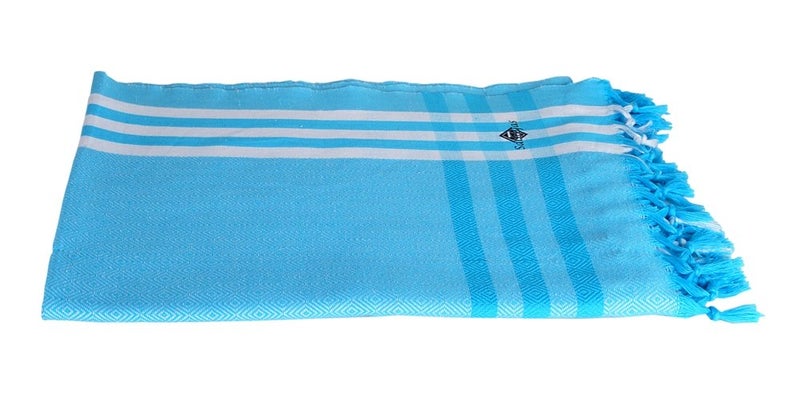 Sathiyas Cotton Bath Towel - Pack of 2 (Blue) - Image 2
