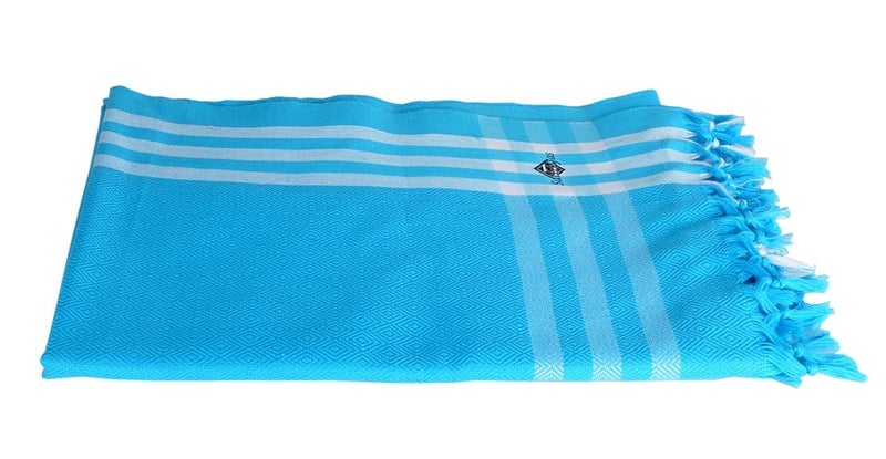 Sathiyas Cotton Bath Towel - Pack of 2 (Blue) - Image 3