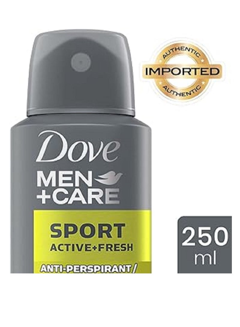 Dove Men+Care Sport Active+ Fresh Anti-perspirant Deodorant Aerosol 250ml - Image 2