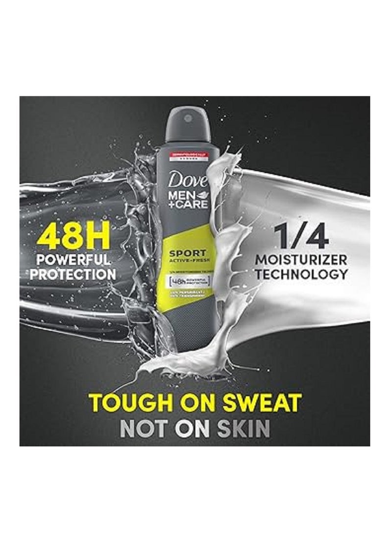 Dove Men+Care Sport Active+ Fresh Anti-perspirant Deodorant Aerosol 250ml - Image 3