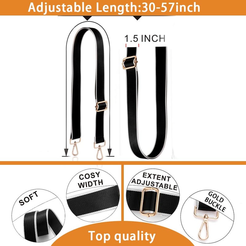 S-Jacorry Purse Strap Replacement Crossbody Wide Shoulder Strap Adjustable Canvas Straps Replacement Belts - Image 4