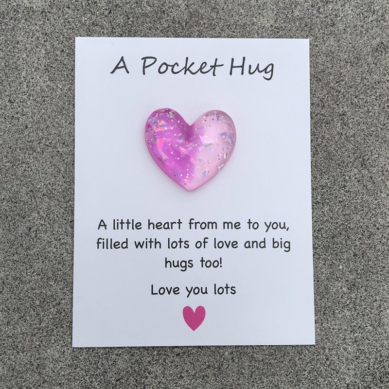 Sale Love Pocket Hug Pocket Greeting Card Gradient Color Love Heart Ins Creative Holiday Gift - Image 4