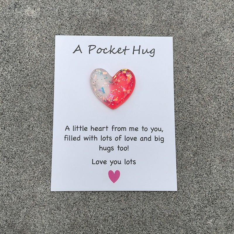 Sale Love Pocket Hug Pocket Greeting Card Gradient Color Love Heart Ins Creative Holiday Gift - Image 3