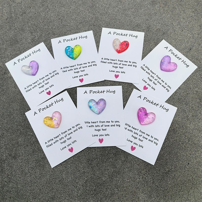 Sale Love Pocket Hug Pocket Greeting Card Gradient Color Love Heart Ins Creative Holiday Gift - Image 2