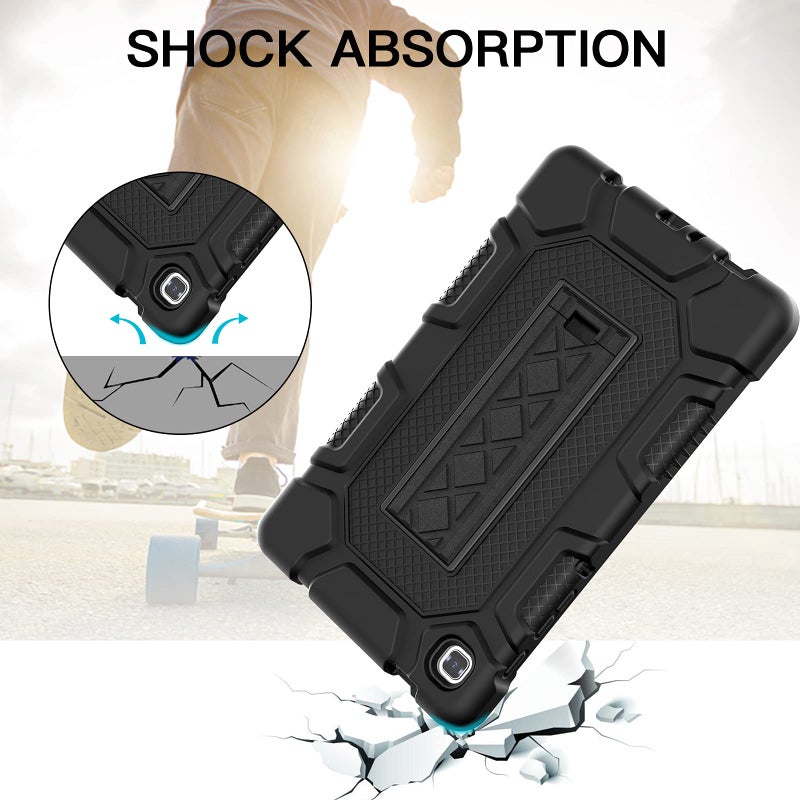 Azzsy Case for Samsung Galaxy Tab A7 Lite 8.7 Inch 2021 (SM-T220/T225), Slim Heavy Duty Shockproof Rugged High Impact Protective Case,Black - Image 4